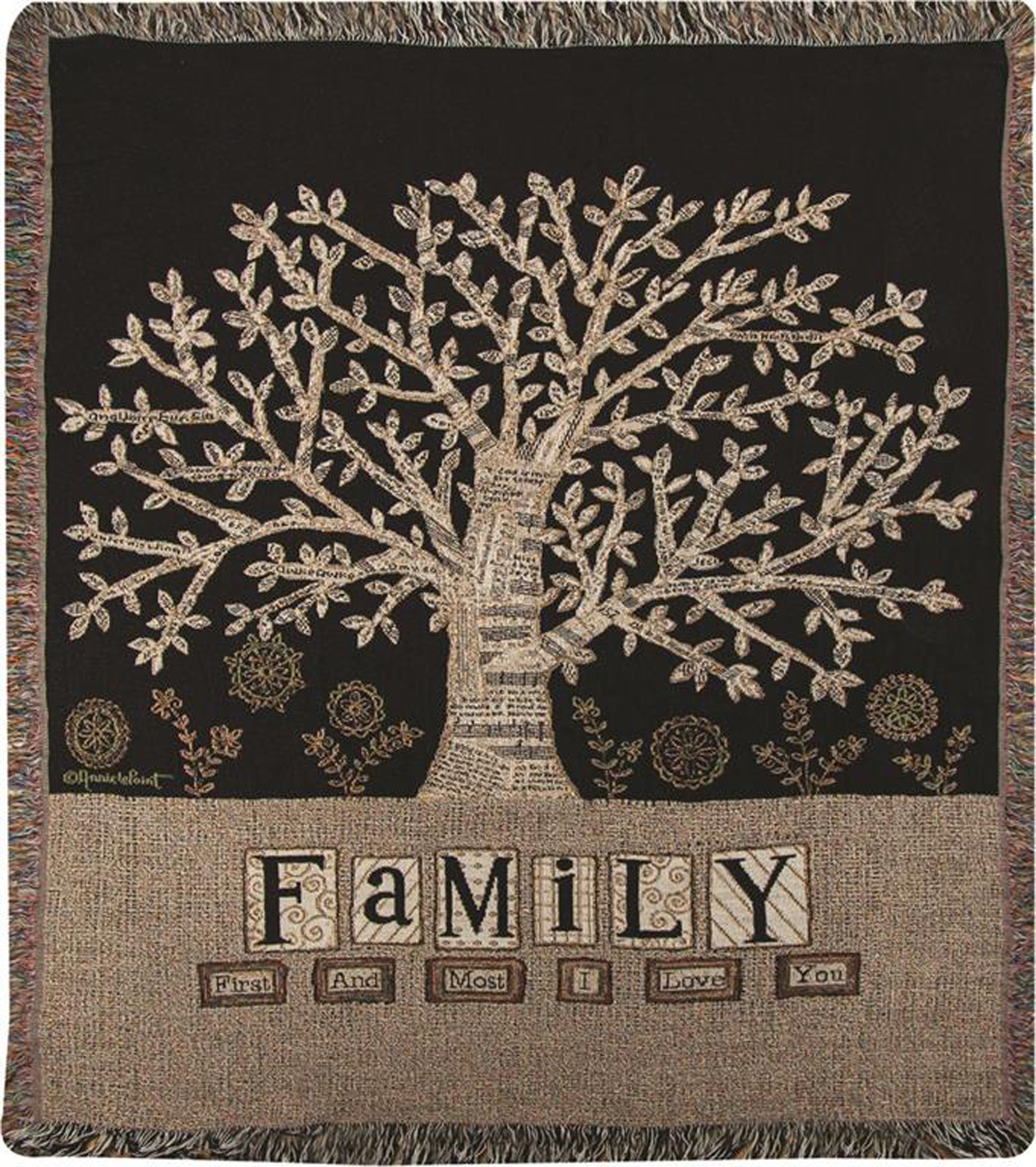 Family tapestry throw Under 75