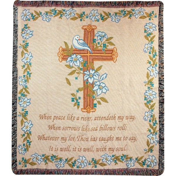 It is Well With 50x60 Tapestry Throw Blanket 60" to 69"