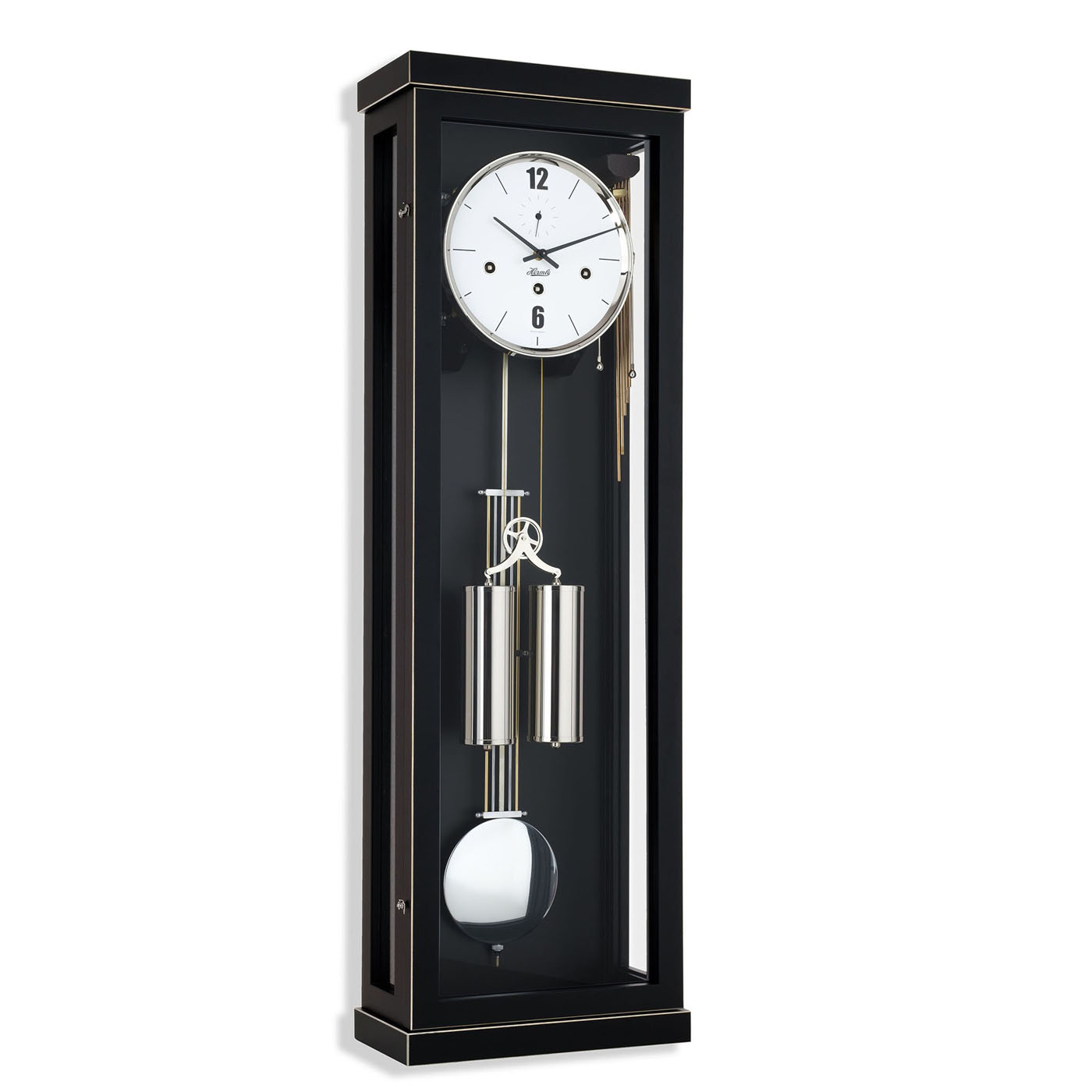 Abbot Black Key Wound Wall Clock by Hermle Hermle