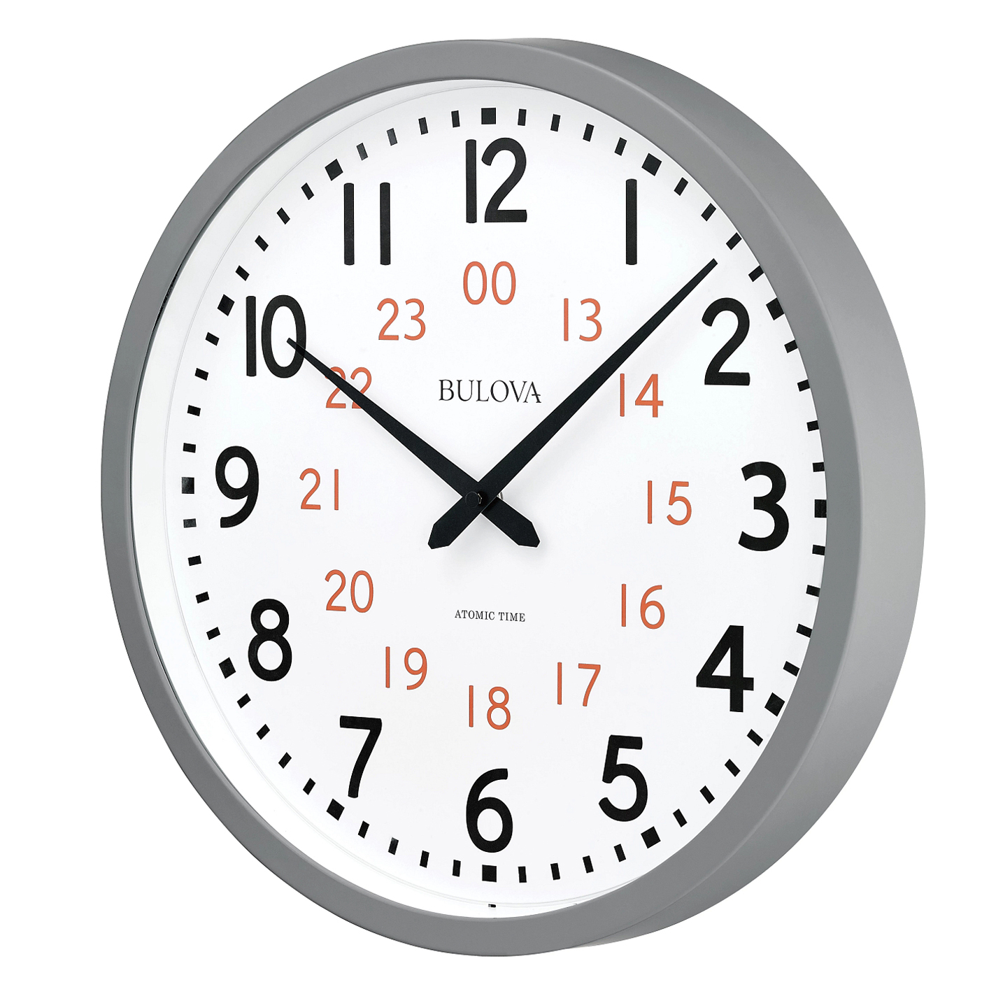 Atomic Time 1 Radio Controlled Wall Clock by Bulova 14" 17"