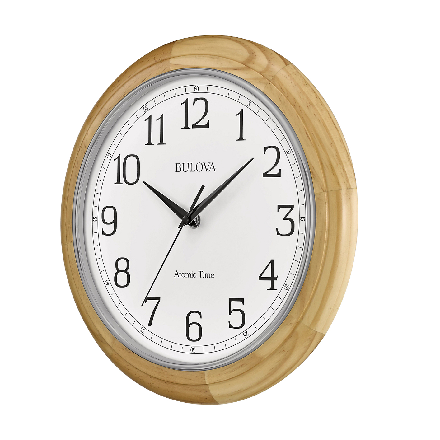 Atomic Time 3 Radio Controlled Wall Clock by Bulova 12" Clocks