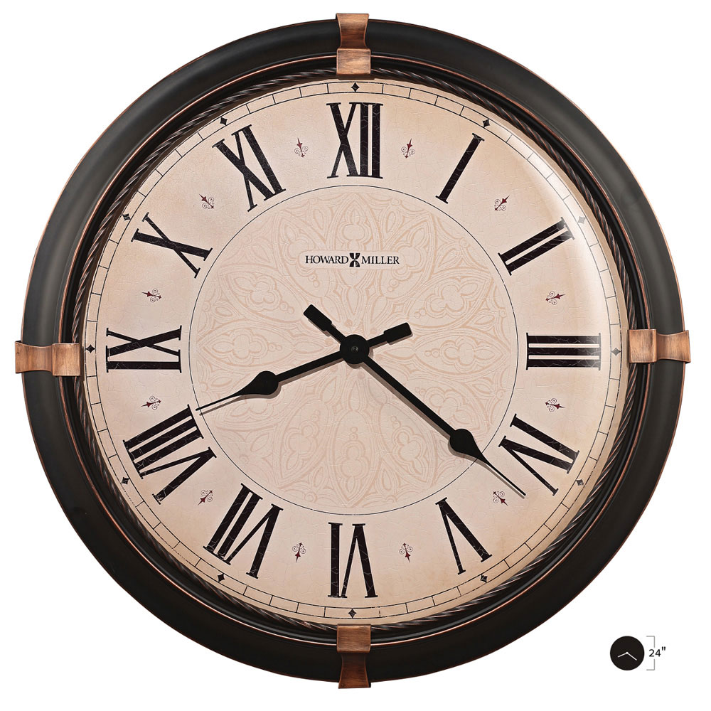 Atwater Wall Clock 24" by Howard Miller 300 to 499 Clocks