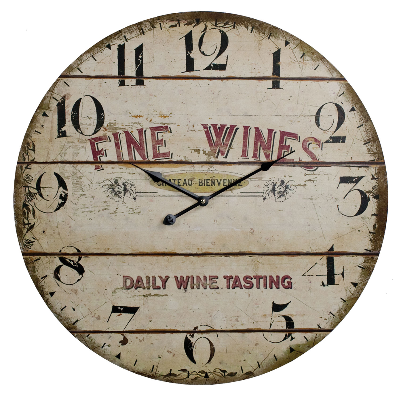Fine Wines Wall Clock 23" by Upper Deck 22" 23"