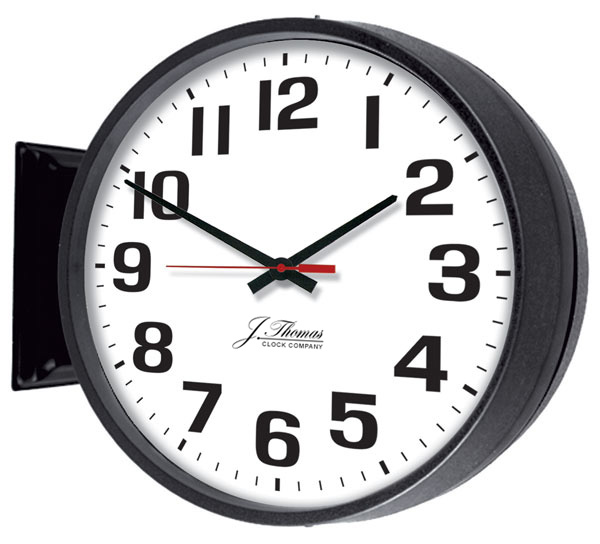 Jefferson Dual Sided 13" Atomic Clock by J. Thomas Made in America Clocks