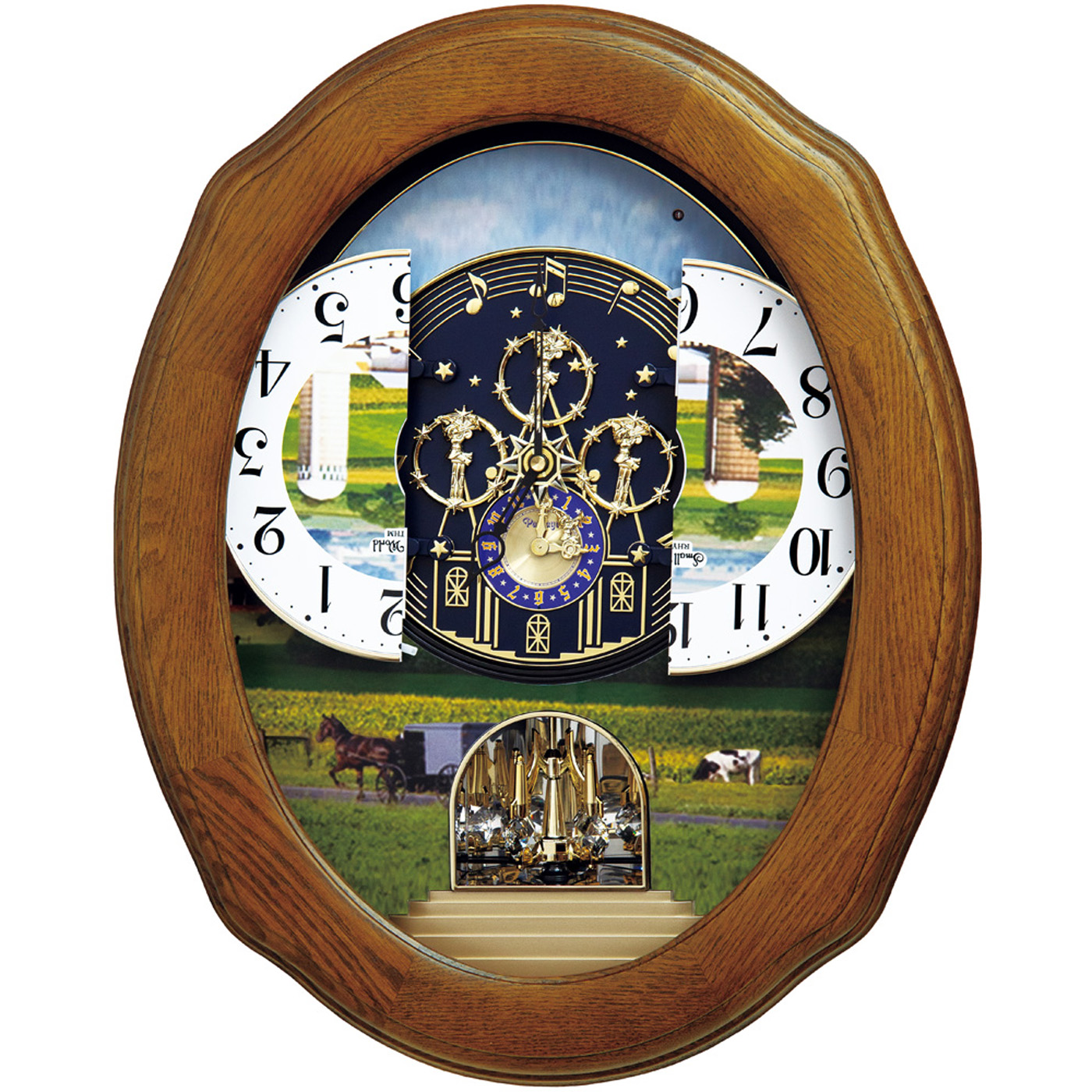 Joyful Harvest Magic Motion Wall Clock by Rhythm Clocks 300 to 499