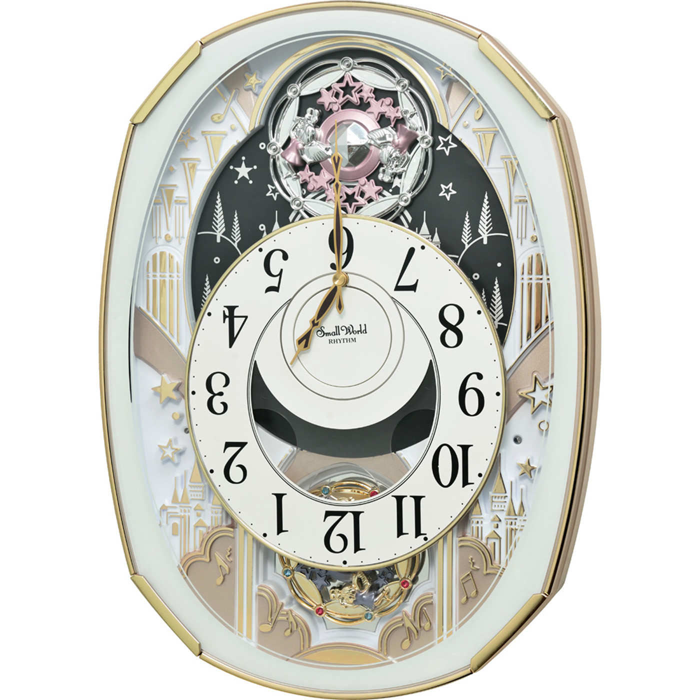 Princess Palace Magic Motion Wall Clock by Rhythm Clocks 14" 17"