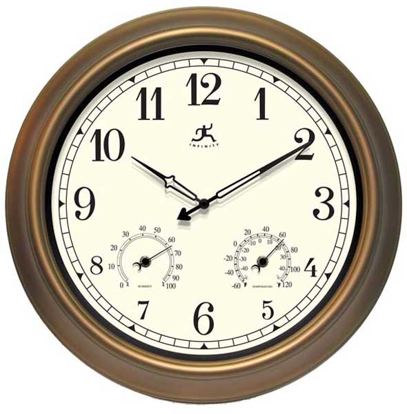 24 outdoor clock and thermometer