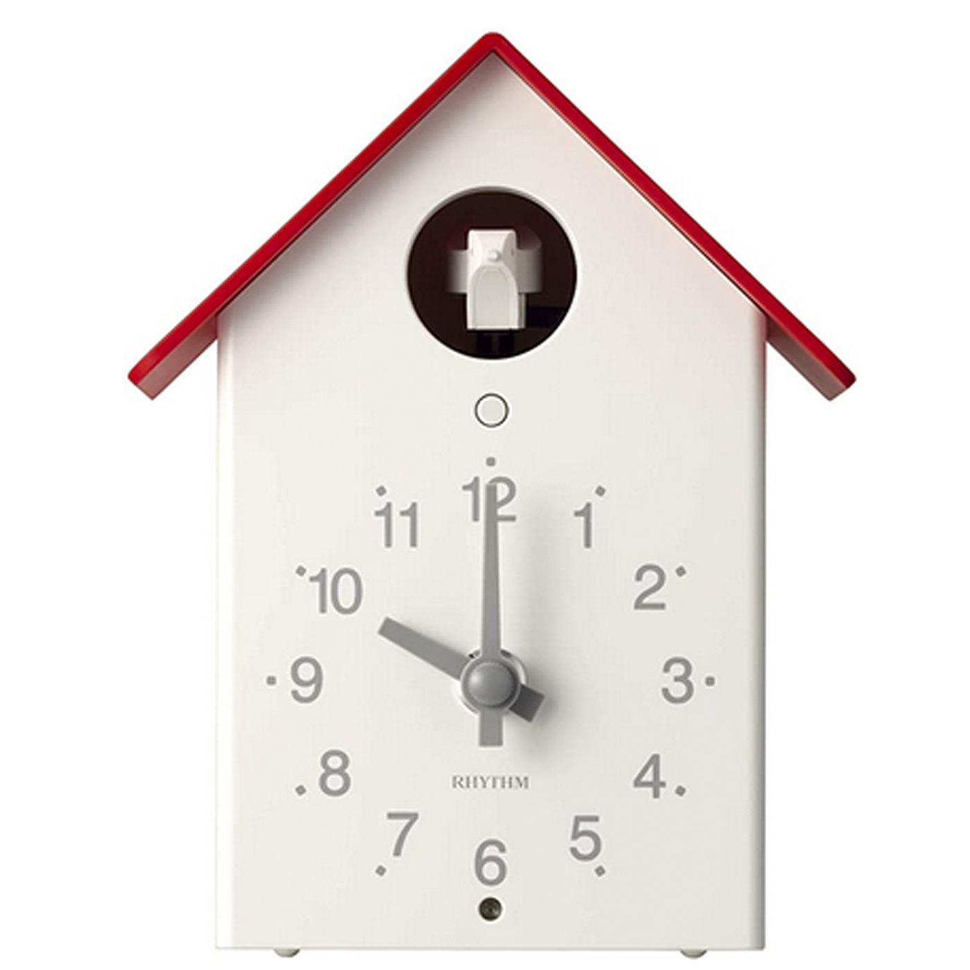Tori House White & Red Cuckoo Clock by Rhythm Clocks Rhythm