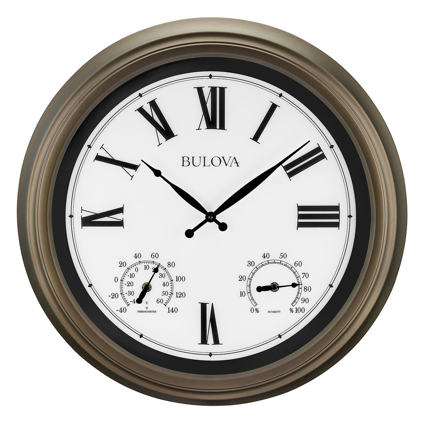 Vineyard Illuminated Indoor/Outdoor Wall Clock 22" by Bulova 22" 23"