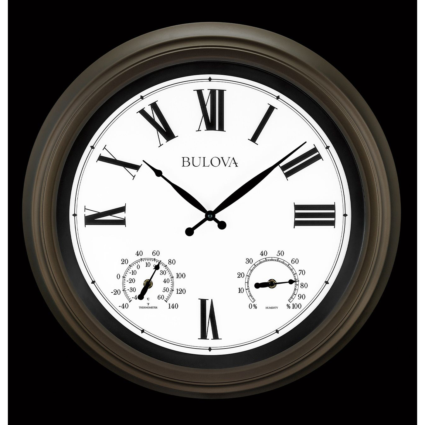 Vineyard Illuminated Indoor/Outdoor Wall Clock 22" by Bulova 22" 23"