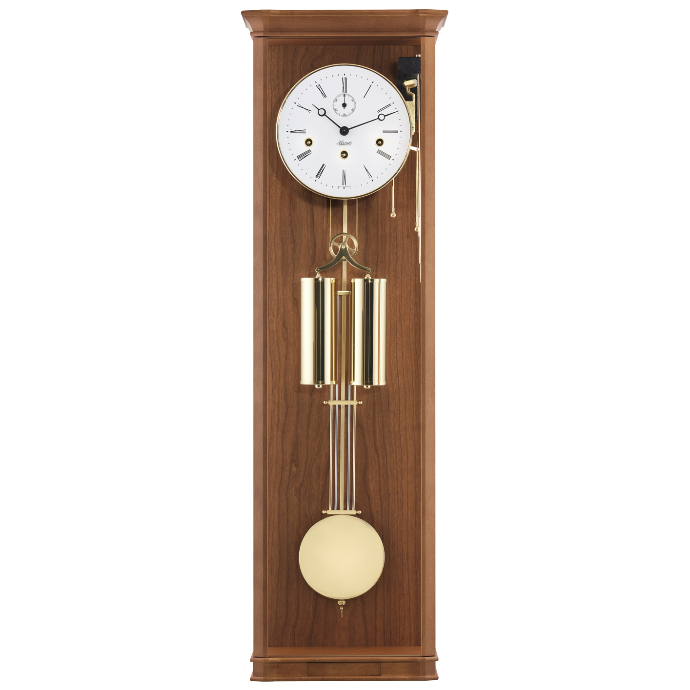 William Chiming Keywound Cherry Regulator Clock by Hermle Hermle