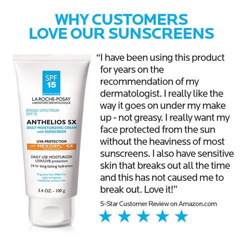 la roche posay's anthelios sx daily moisturizing cream spf15