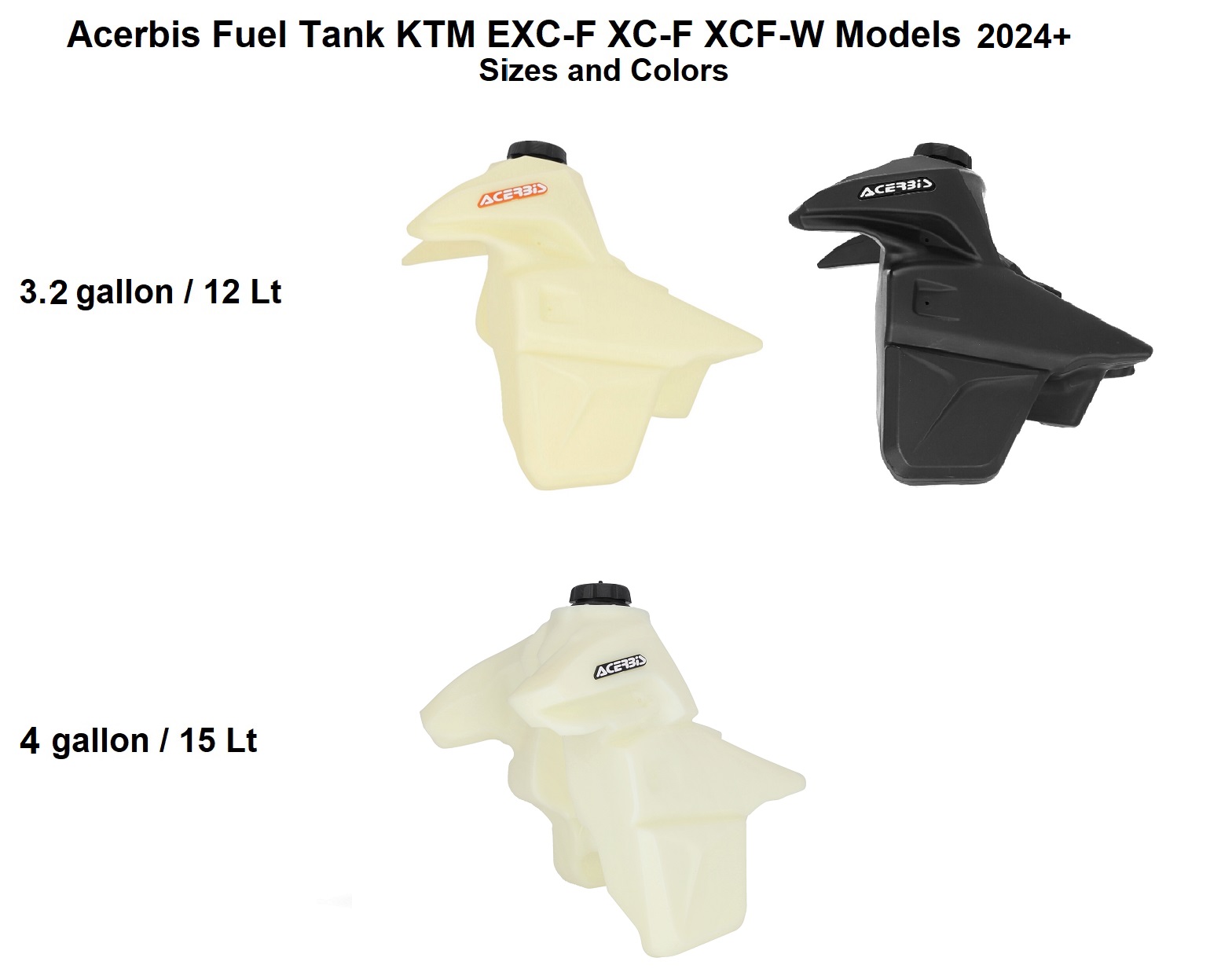 Acerbis Fuel Tank KTM 350 500 EXC-F XC-F XCF-W 2024 2025