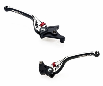 ASV C5 Series Clutch / Brake Lever Set, Black Bicolore - Kawasaki Z900RS / Cafe