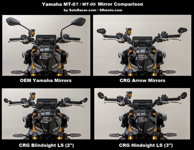 Bar End Mirror Kit w/ Sliders - Yamaha MT-07 2018 - 2025