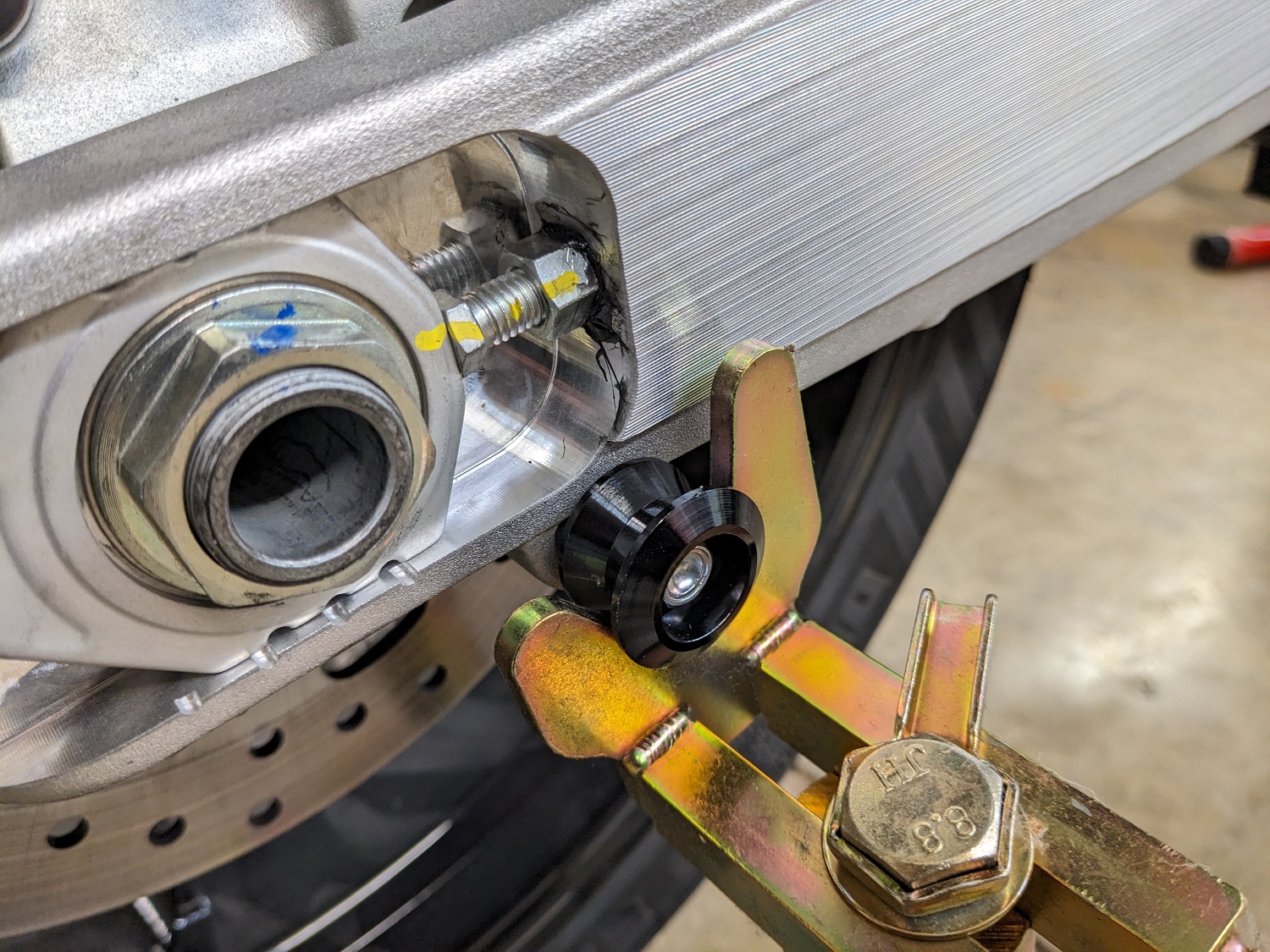 Bolt Swingarm Spools Black