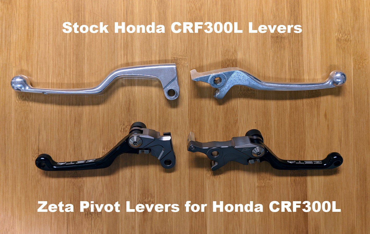 CRF300L CRF250L Zeta Pivot Lever Set - Black or Red