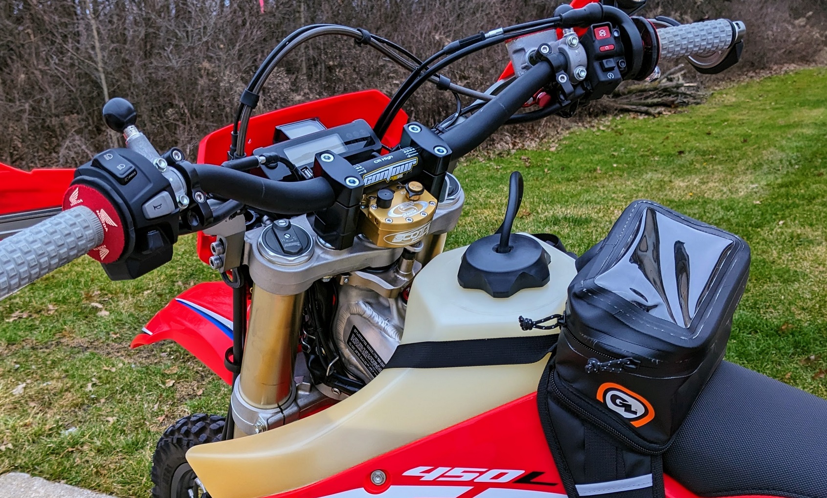 CRF450RL CRF450L Scotts Mount Kit and Steering Stabilizer