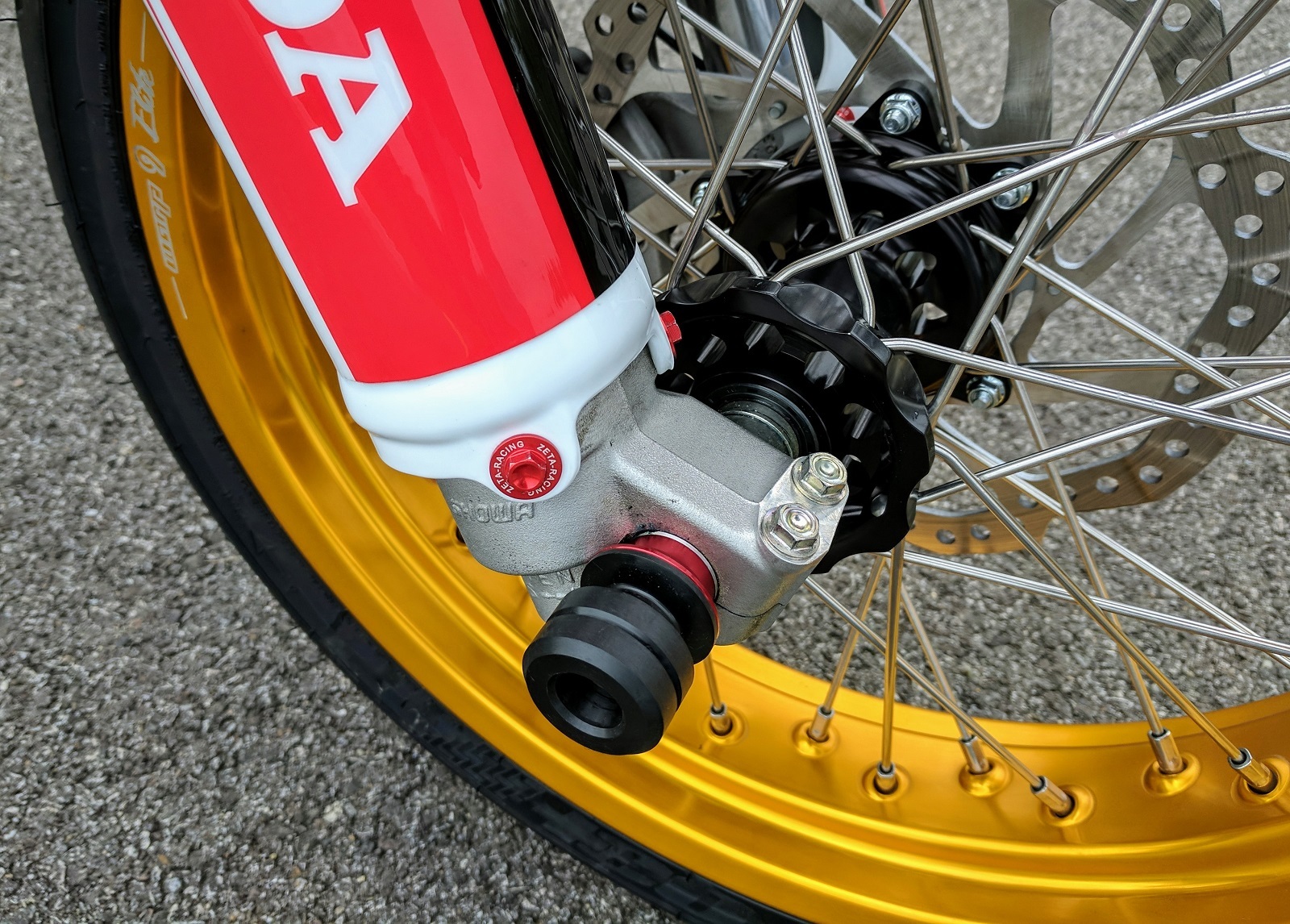 CRF450RL CRF450L Supermoto Axle Sliders by Warp 9