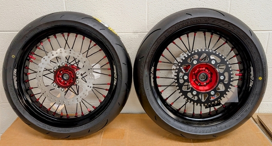 CRF450RL CRF450L Warp 9 Tubeless Supermoto Wheels With Tires