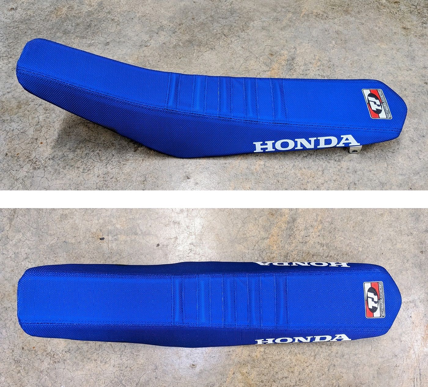 CRF450RL CRF450R CRF450X Honda OEM Seat w/ Retro Honda Blue Seat Cover