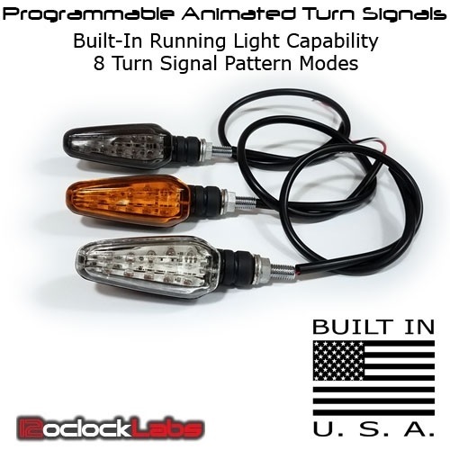 DRZ400SM DRZ400S 12oClockLabs Programmable Animated LED Turn Signals