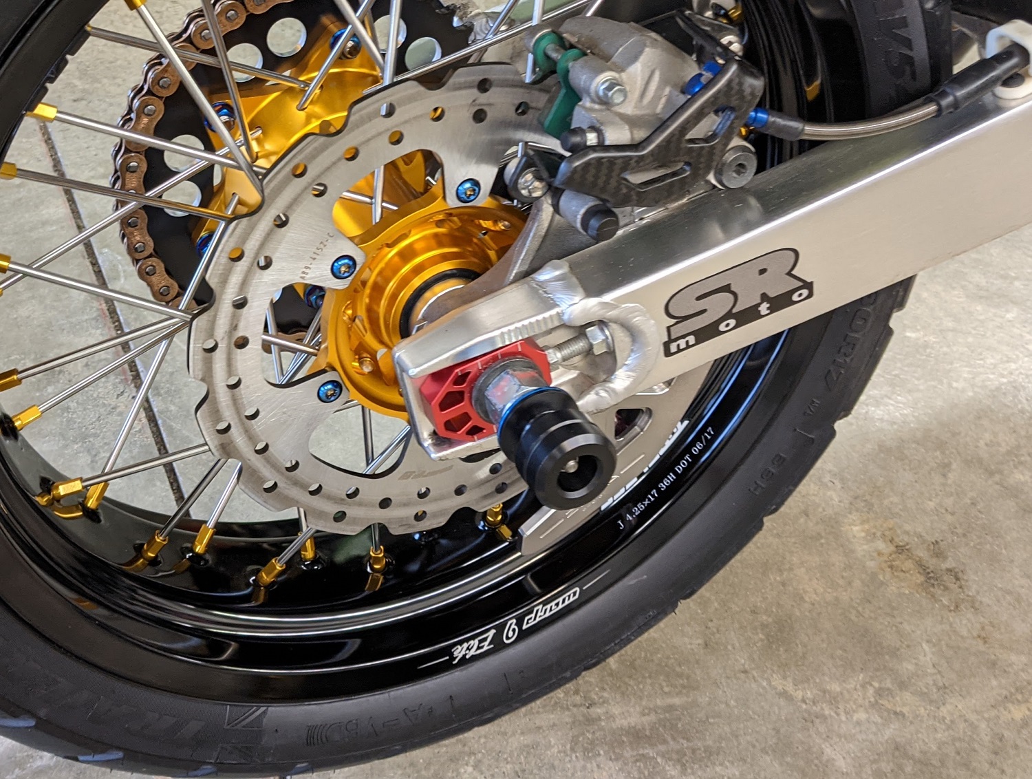 DRZ400SM DRZ400S Axle Sliders Set by Warp 9