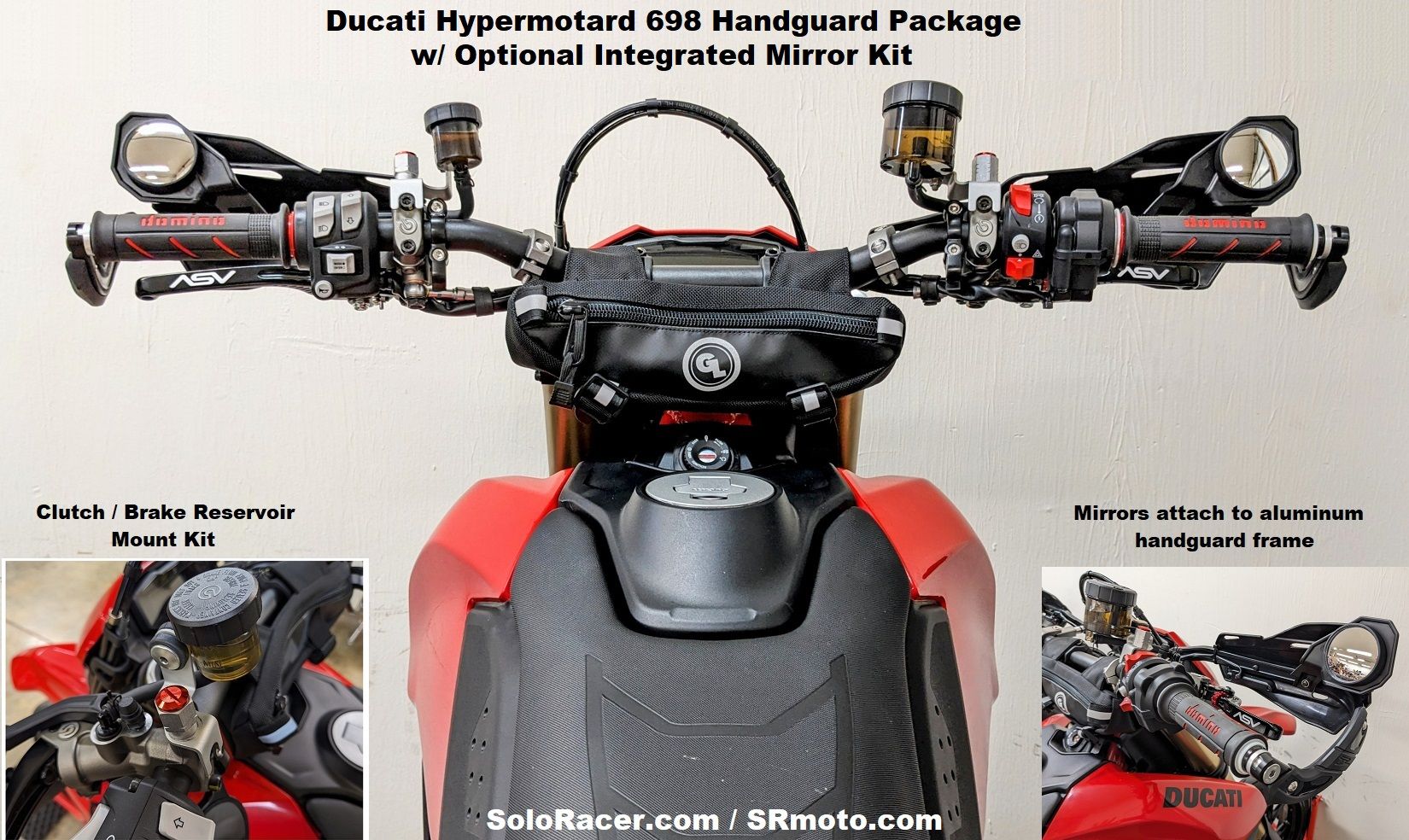 1 Pair Handguards For DUCATI Hypermotard/SP 820/821, Hyperstrada 820/821 2013-15 - View #5