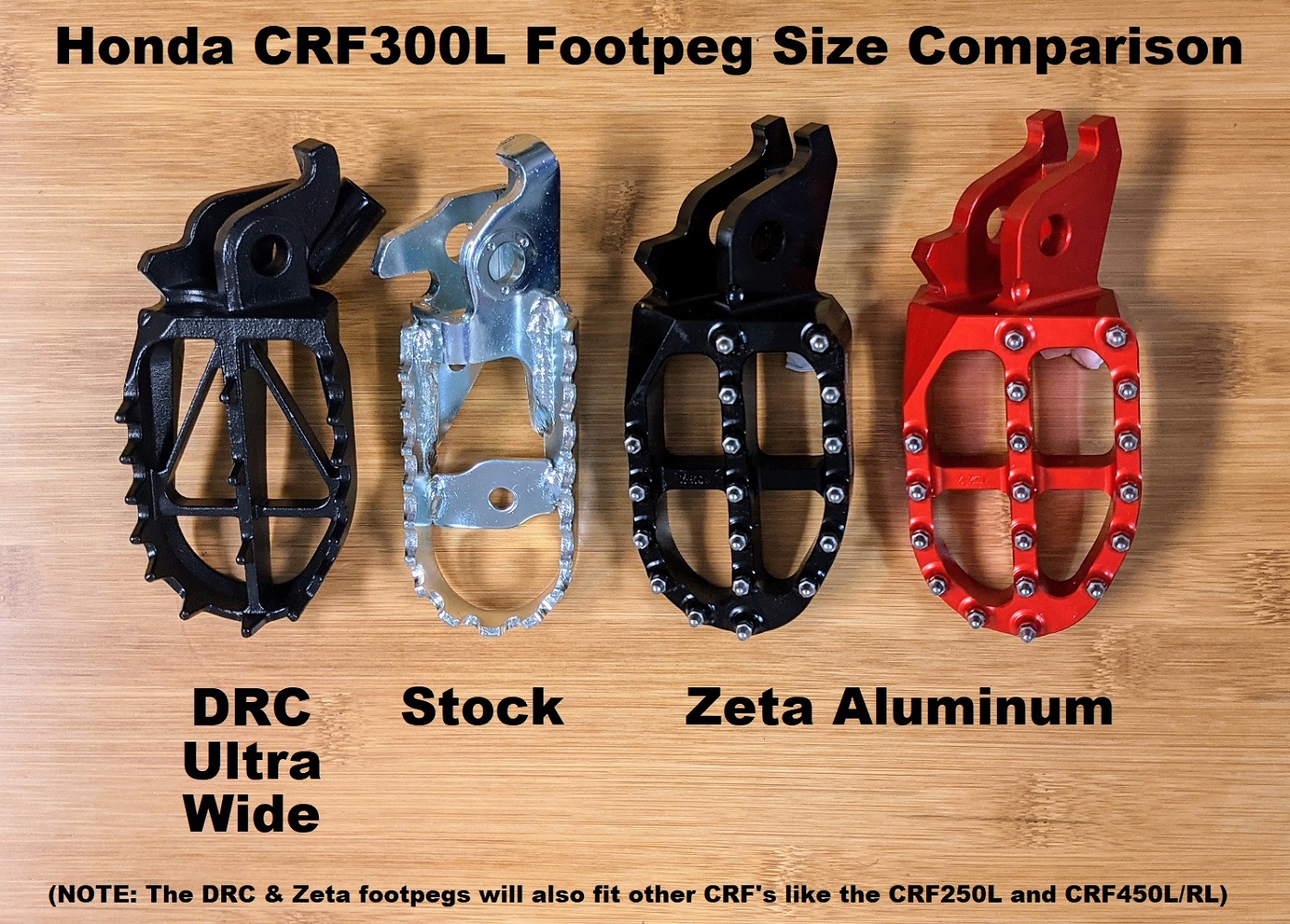 Honda CRF300L Foot Controls Package - footpegs, shift lever, brake 