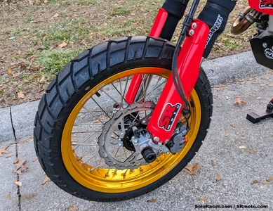 Honda CRF450RL Supermoto with Gold Warp 9 Supermoto Wheels
