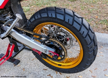 Honda CRF450RL Supermoto with Gold Warp 9 Supermoto Wheels