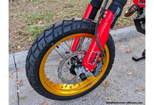 Honda CRF450RL Supermoto with Gold Warp 9 Supermoto Wheels