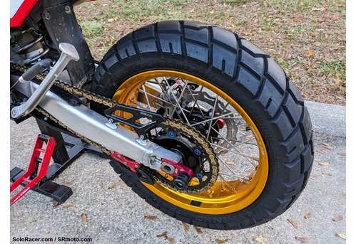 Honda CRF450RL Supermoto with Gold Warp 9 Supermoto Wheels