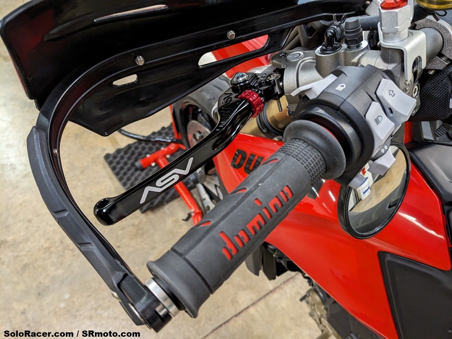 ASV F3 Shorty Red Brake & Clutch Perch Levers – Pair For Banshee 350 Blaster (BCFQ1-SR-NoDustBanshee)