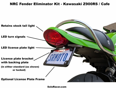 Kawasaki Z900RS Tail Tidy / Fender Eliminator by NRC