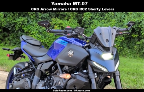 Photos: Our Yamaha MT-07 with CRG Arrow Mirrors, Rhino Bar Ends and CRG RC2 Levers