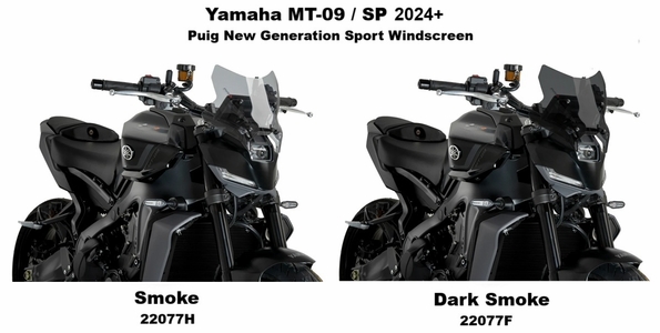 Puig New Generation Sport Windscreen - Yamaha MT-09 2024 - 2025