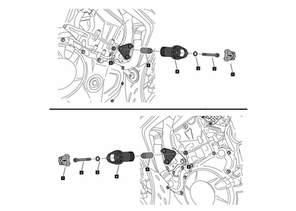 Puig R19 Frame Sliders - Honda CB750 Hornet