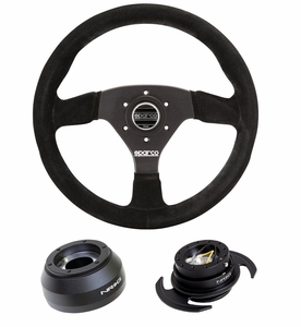 Sparco 383 Quick Release Steering Wheel Kit | 2013-2021 Subaru BRZ / Scion FRS