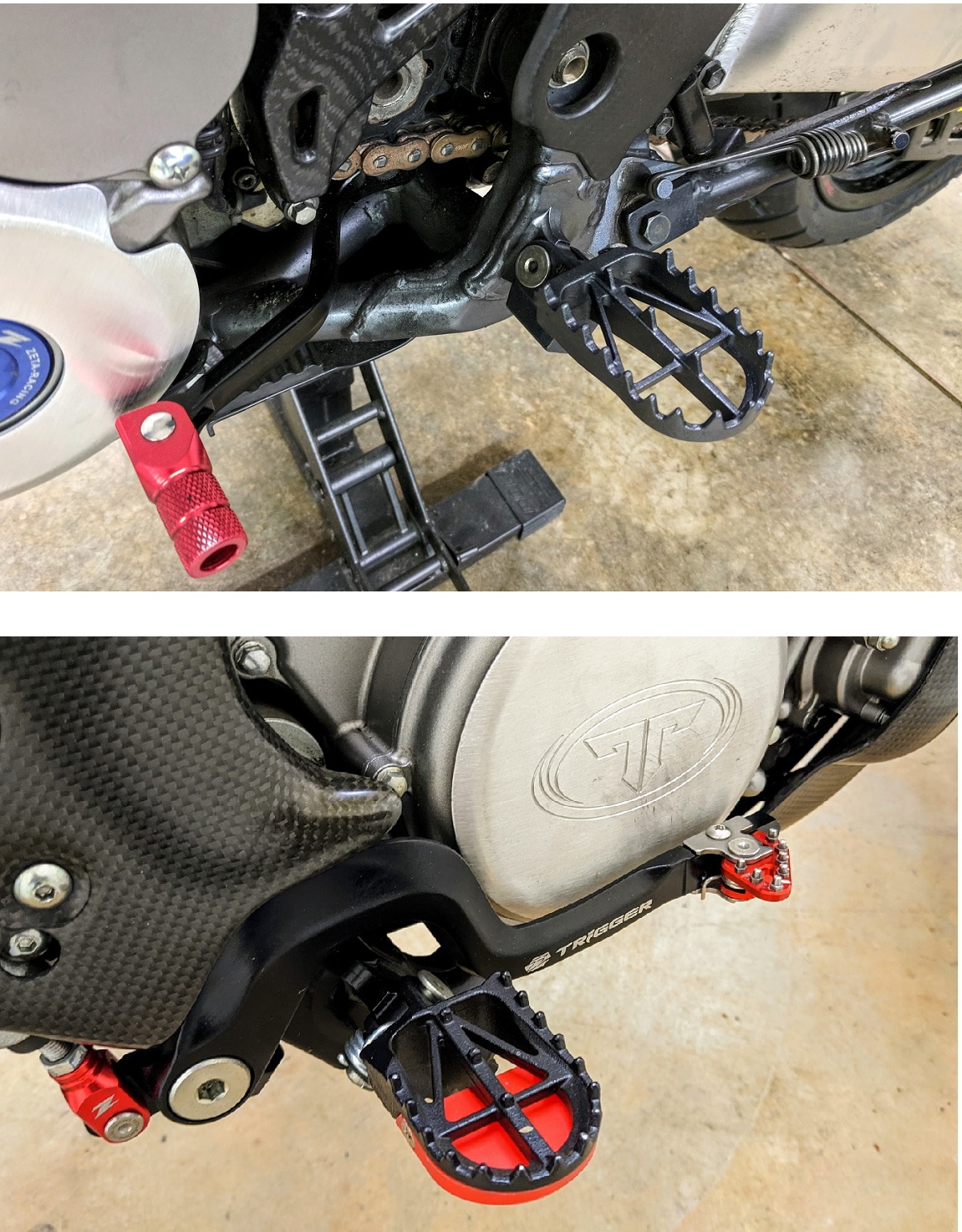 Suzuki DRZ400S / DRZ400SM Foot Controls Package footpegs, shift lever