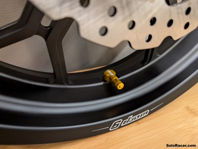 Suzuki DRZ400SM Warp 9 Forged Tubeless Supermoto Wheels, Matte Black Rims w/ Gold Hubs - IN STOCK !