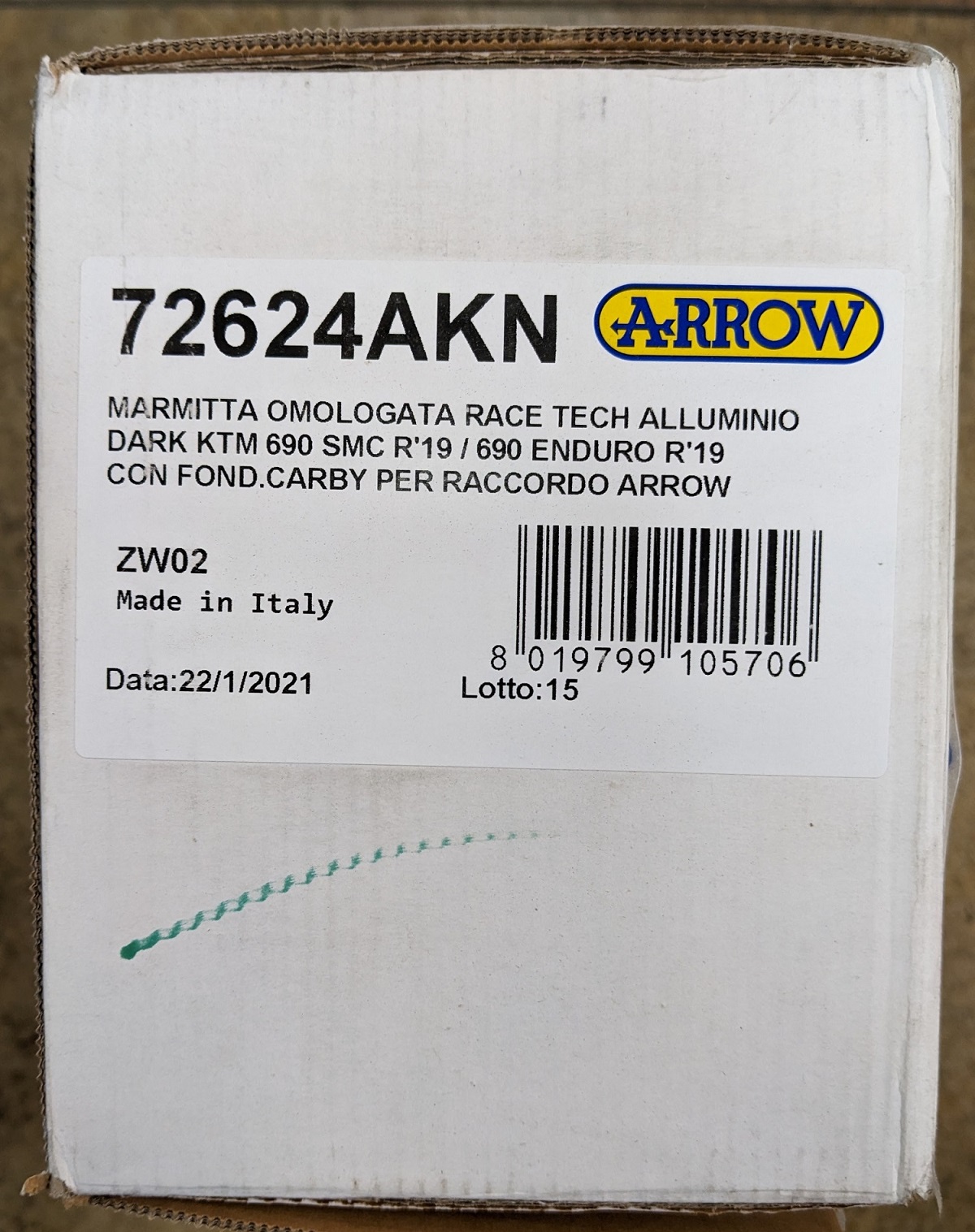 USED: Arrow Race-Tech Slip-On Muffler KTM 690 Enduro R / SMCR 2019