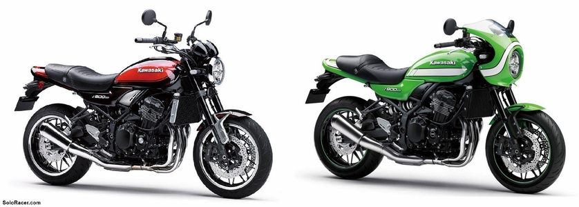What are the differences between the Kawasaki Z900RS and the Cafe model?
