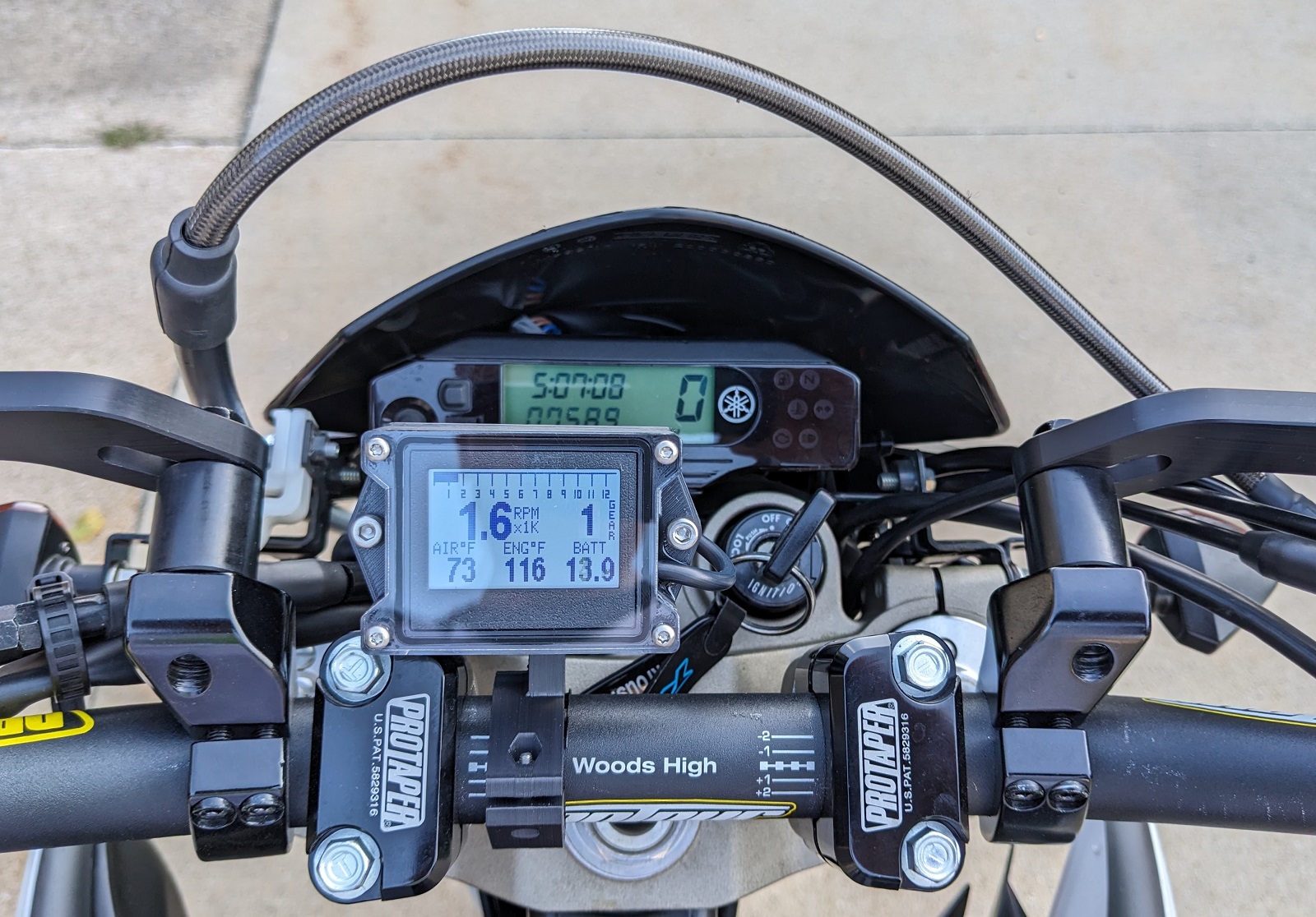 ヤマハwr250x/rメーター WR250R WR250X Advanced Mini Gauge / Gear Indicator by 12oClockLabs