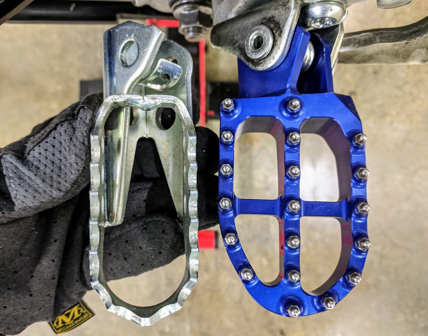 WR250R Zeta Aluminum Footpegs Blue