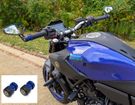 Yamaha MT-07 Bar end slider / mirror mounts now available in Team Yamaha Blue color