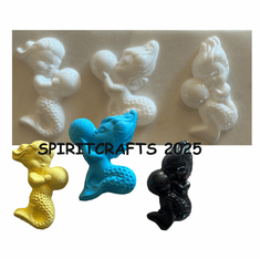 3 ON 1 MERMAID <BR> PLASTER CRAFT MOLD