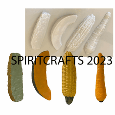 4 on 1 FRUIT AND <BR>VEGETABLE PLASTER <BR>MOLD - MELONS,CORN, CARROT