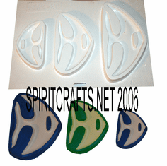 ABSTRACT FISH TRIO PLASTER CASTING MOLD (3 on 1)