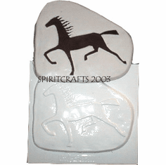 ABSTRACT HORSE <BR> PLASTER CRAFT MOLD<BR> (11" x 9.25")